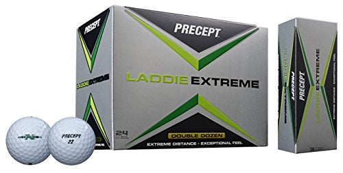 Bridgestone Golf Precept 2017 Laddie Extreme Golf Balls (24 Balls), White - Image 1