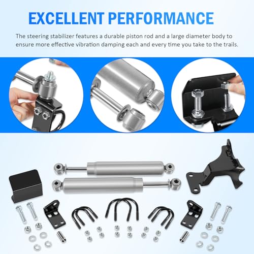 USSKYBOY N3 Dual Steering Stabilizer fits for Jeep Wrangler JK 07-18, Replacement Part for 8734930 - Image 4