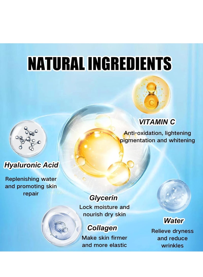 EELHOE Instant Face Lift Essence Oil, Vitamin C Serum For Face, Face Serum For Women, Anti Wrinkle Serum For Face, Neck, Eye Tightening & Lifting, Hydrating Serum, With Collagen, Hyaluronic Acid 30ml - Image 4