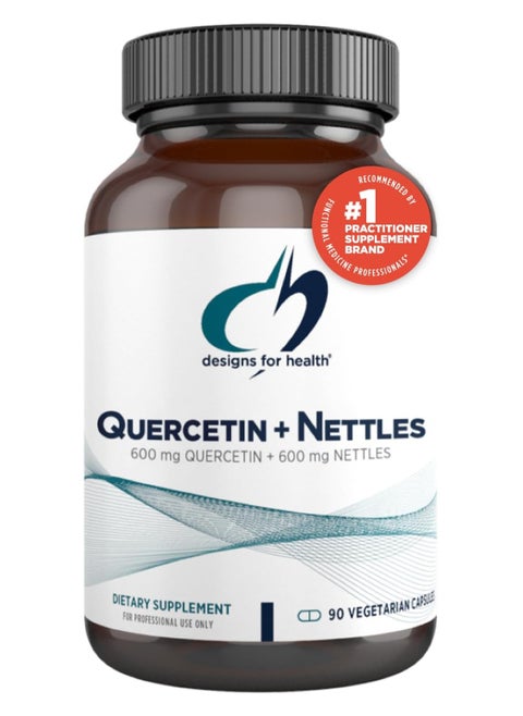 Quercetin + Nettles - Immune Support Supplement - Nettle Leaf + Quercetin Supplement with Flavonoids to Support a Healthy Inflammatory Response (90 Vegan Capsules)