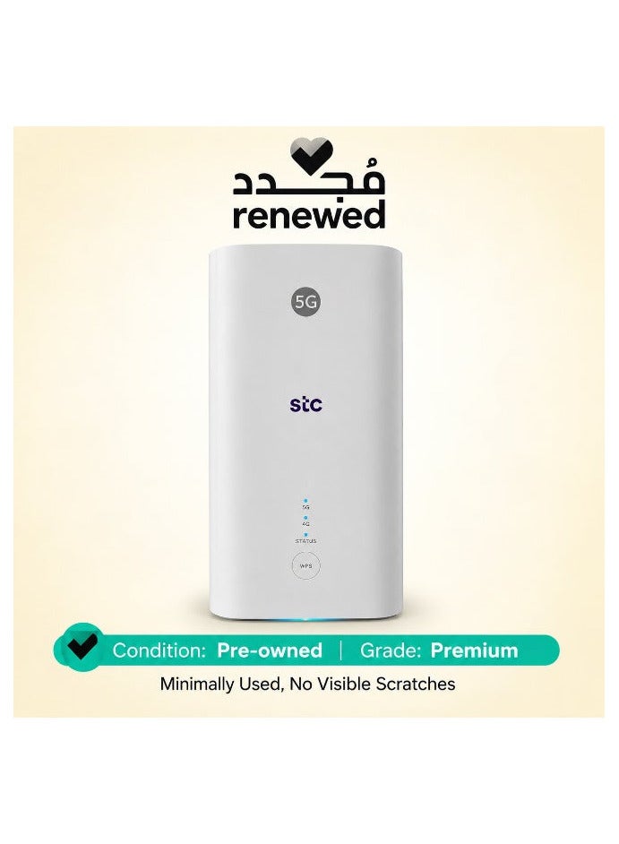 STC Renewed – STC 5G CPE Router | Up to 3.6 Gbps 5G Download Speed | Dual-Band Wi-Fi | Nano SIM | 3 Ethernet Ports | Supports All Networks (STC, Mobily, Zain & Virgin) | H138-380 | White white - Image 1
