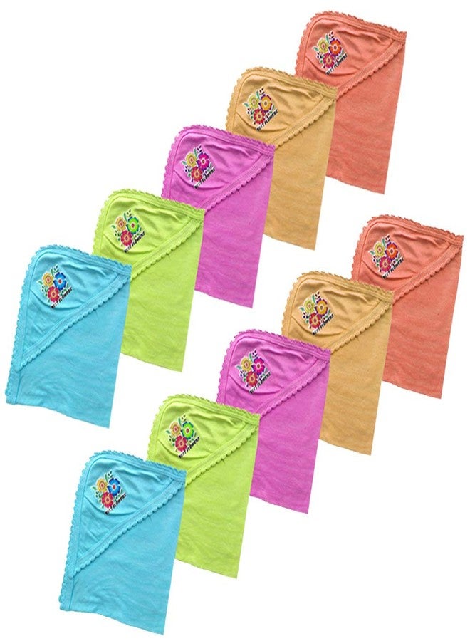SR CREATIONS Baby Towels (20"X20") (0-3 Months, 5-Color_10Pcs) - Image 1