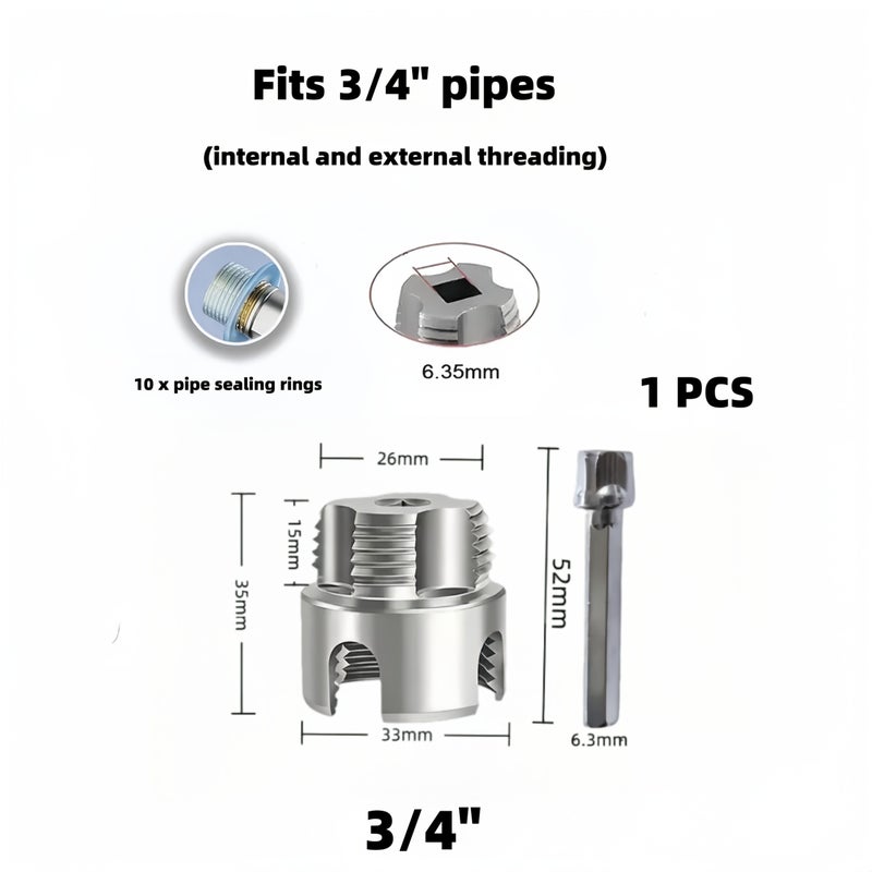 1 Piece 1 2 Inch Internal And External Pipe Threading Tool Drillable PVC Pipe Thread Sleeve Water Pipe Thread Cutting Tool Plastic Pipe Thread Sleeve - Image 4