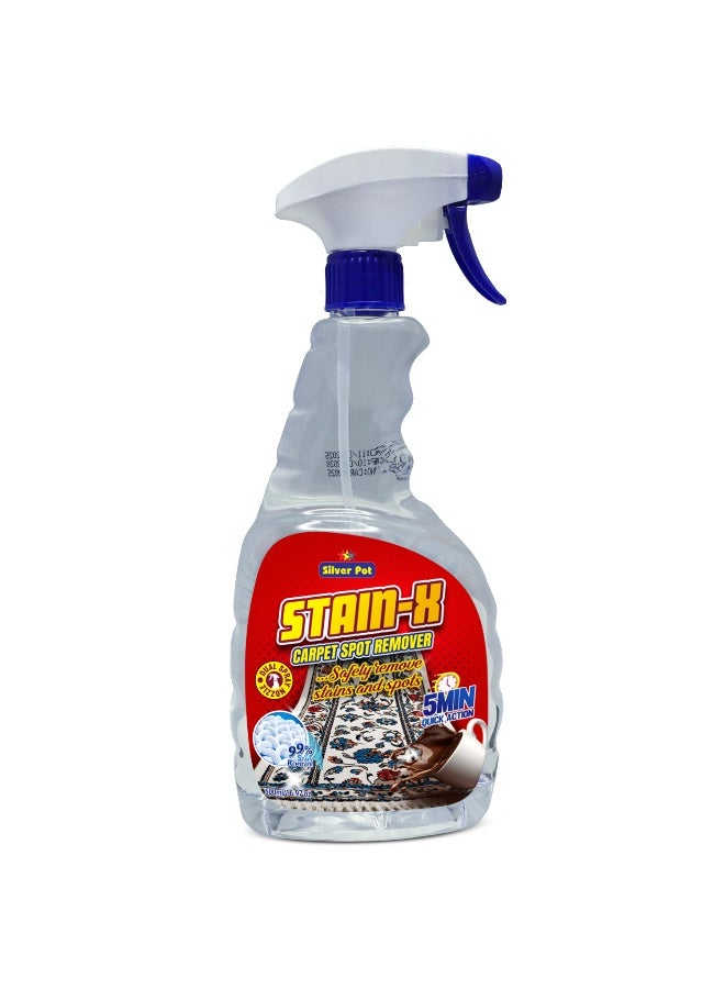 Silver Pot Stain X Multi-Purpose Stain Remover Spray 946ml - Spray. Wipe. No stains - Advanced Fast Acting Formula Suitable for tough stains & odors, Carpets, Rugs, Upholstery, Shoes & Sneakers - Image 1