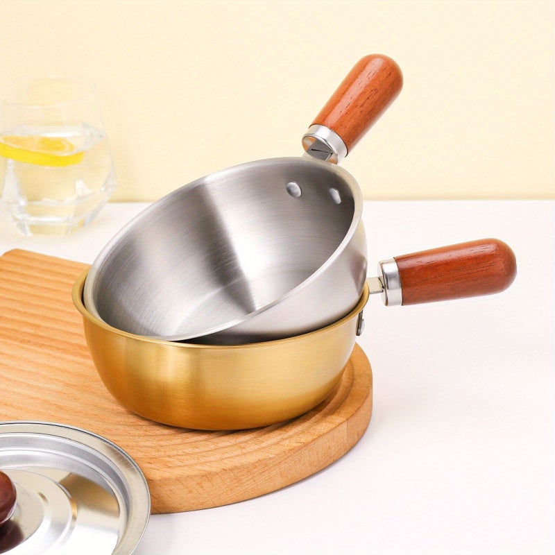 304 Stainless Steel Skillet Perfect For Sauces And Cooking Kitchen Utensil - Image 4