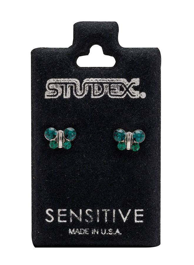 ستوديكس حلق الأذن مايو الزمرد من الفولاذ المقاوم للصدأ لا يسبب الحاسية - Image 5