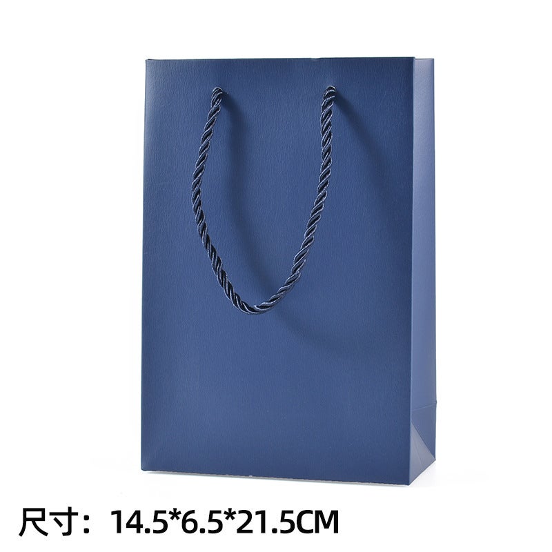 Jewelry tote bag factory direct supply jewelry gift paper bag can be printed LOGO jewelry tote bag wholesale Royal Blue 