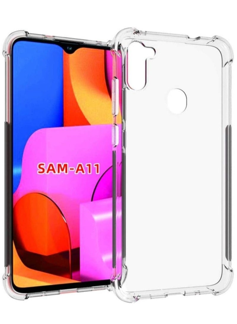 Raxoom Samsung Galaxy M11 Case Cover Protective Shock Absorption Bumper soft Transparent Case (Clear) - Image 3