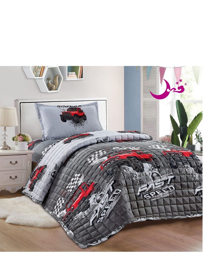 Moon - 3-Piece Compressed Comforter Set Microfiber - Image 1