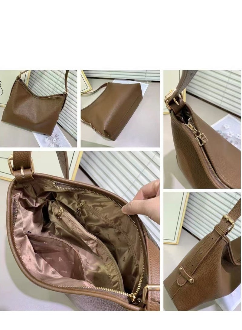 Women Tote Handbag, Ladies Fashion Shoulder Bag Bohos Tote with Large Capacity, Soft Vegan Leather Shoulder Bag Crossbody Bag Handbag Mini Clutch Purse with Adjustable Strap for Girls (1552# Black)  - Image 4