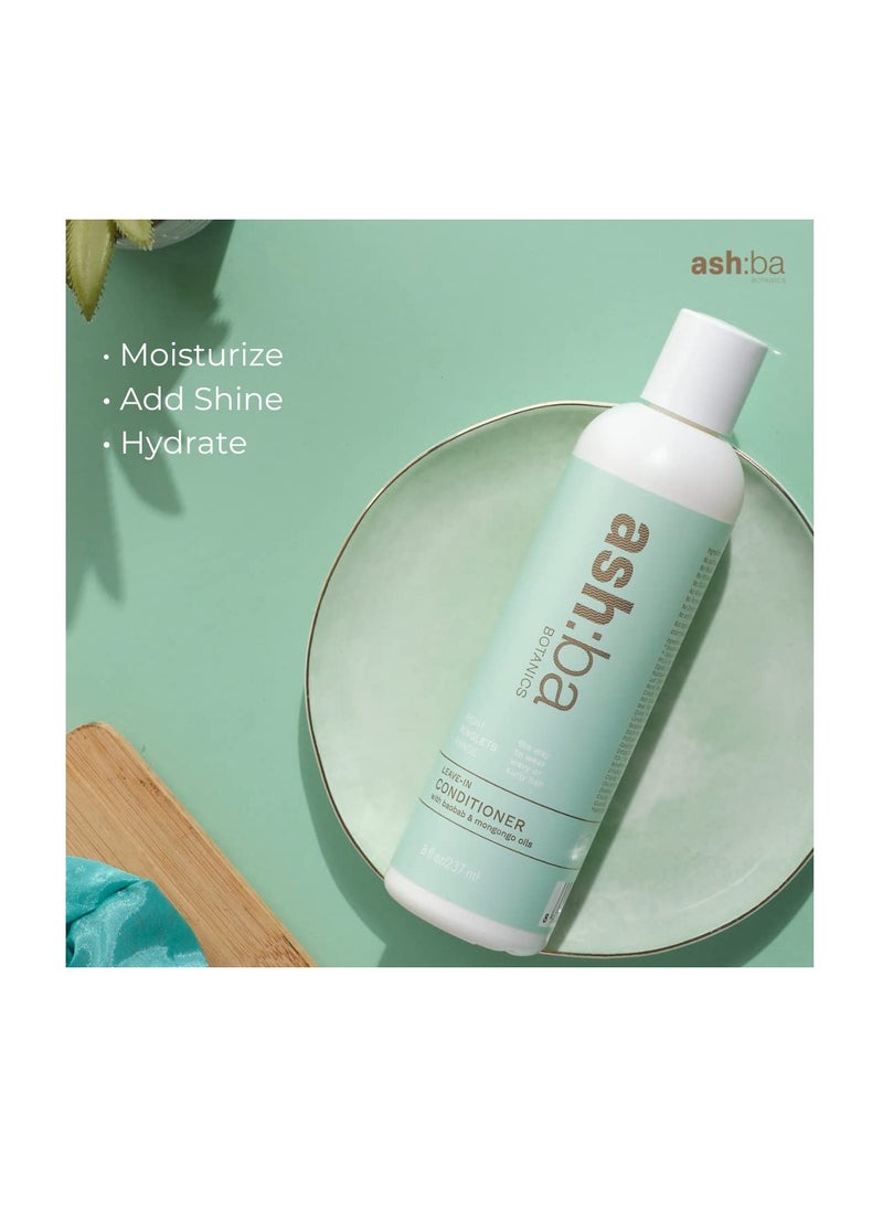 Ashba Botanics Leave-in Conditioner for Curly & Wavy Hair 237 ML Leave-in Cream For Men & Women Paraben Silicone Free Premium Ingredients  - Image 2
