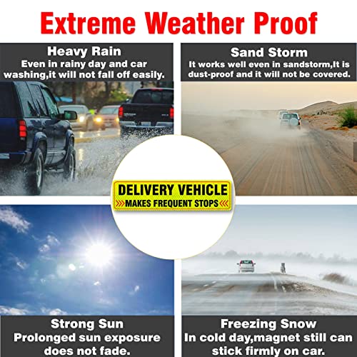 Picassosky 2Pack Delivery Vehicle Car Magnet,Delivery Vehicle Signs for Car,Reflective Delivery Vehicle Magnet for Car,Flex Driver Car Signs - Image 4