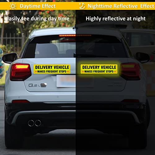 Picassosky 2Pack Delivery Vehicle Car Magnet,Delivery Vehicle Signs for Car,Reflective Delivery Vehicle Magnet for Car,Flex Driver Car Signs - Image 3
