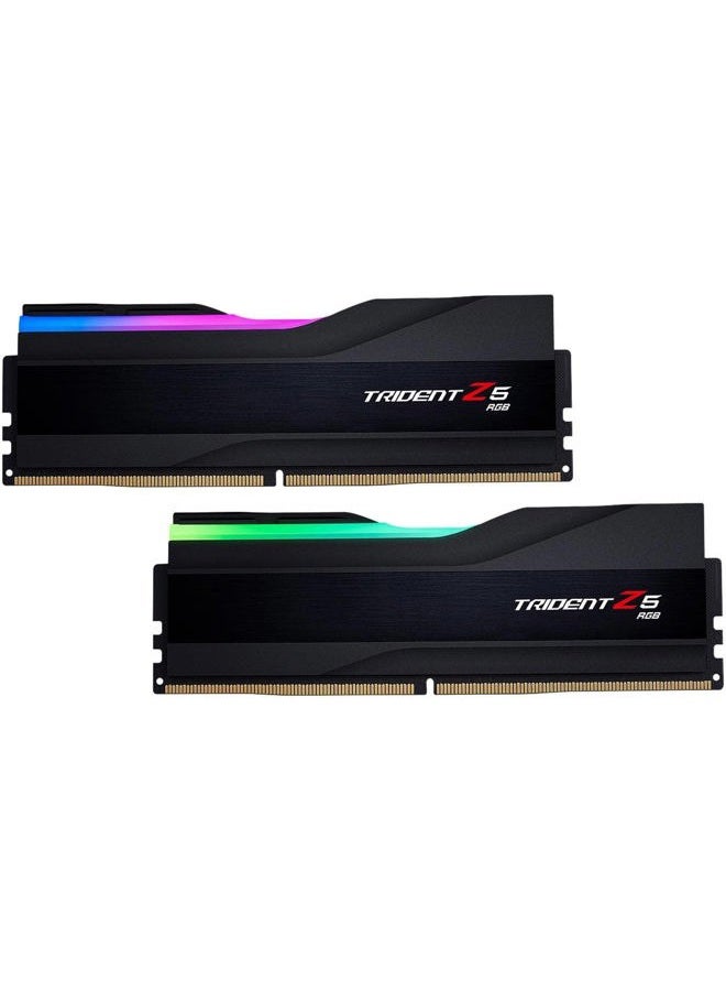 Trident Z5 RGB Series (Intel XMP 3.0) DDR5 RAM 64GB (2x32GB) 6000MT/s CL30-40-40-96 1.40V Desktop Computer Memory UDIMM - Matte White (F5-6000J3040G32GX2-TZ5RW)