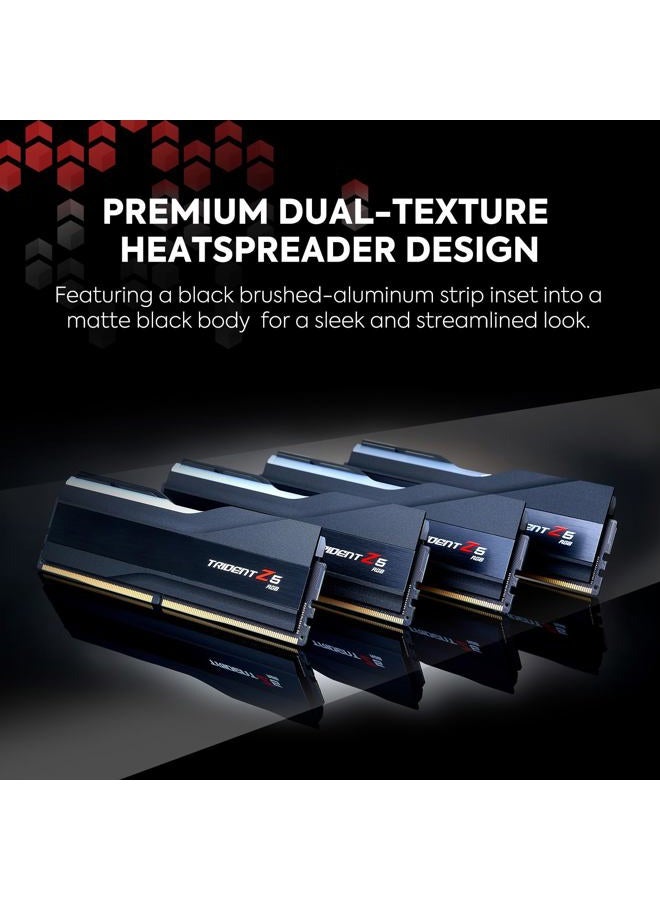 G.Skill سلسلة Trident Z5 RGB (Intel XMP 3.0) ذاكرة DDR5 64GB (2x32GB) 6000MT/s CL30-40-40-96 1.40V ذاكرة كمبيوتر مكتبي UDIMM - أبيض غير لامع (F5-6000J3040G32GX2-TZ5RW) - Image 4