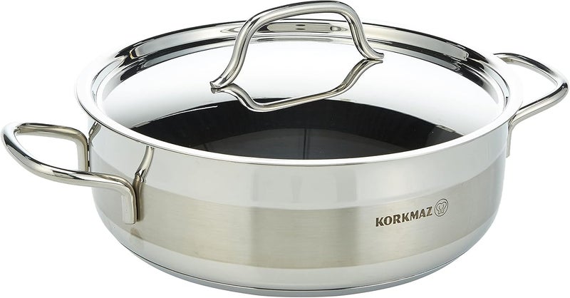 Korkmaz Alfa 9 Piece Cookware Set - Stainless Steel Cookware - Image 4