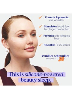 WRINKLES SCHMINKLES Under Eye Patches - Rejuvenate Wrinkles with Medical Grade Silicone Reusable Anti-Wrinkle Patches for Under Eye Treatment, Banish Dark Circles (3 Pairs)  - Image 5