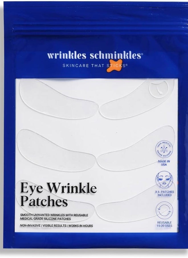 WRINKLES SCHMINKLES - Under Eye Patches - Rejuvenate Wrinkles with Medical Grade Silicone Reusable Anti-Wrinkle Patches for Under Eye Treatment, Banish Dark Circles (3 Pairs) - Image 1