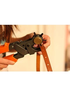 Kazenzo Kazenzo Multipurpose Rotary Hole Punch Piller With Rubber Handle For Leather Belt 22 X 15 X 25 cm Red Black  - Image 3