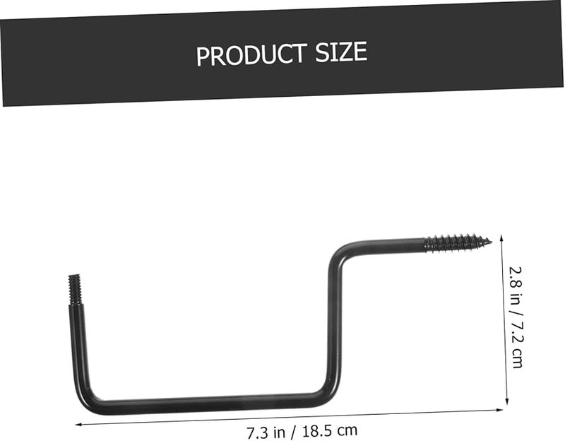 Heavy Duty Iron Hooks 2 Pack Outdoor Garden Hanger For Planters Lights Bird Feeders - Image 5