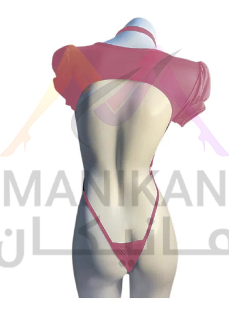 MANIKAN MANIKAN Women's lingerie suit made of soft cotton with ties at the chest and backless  - Image 1