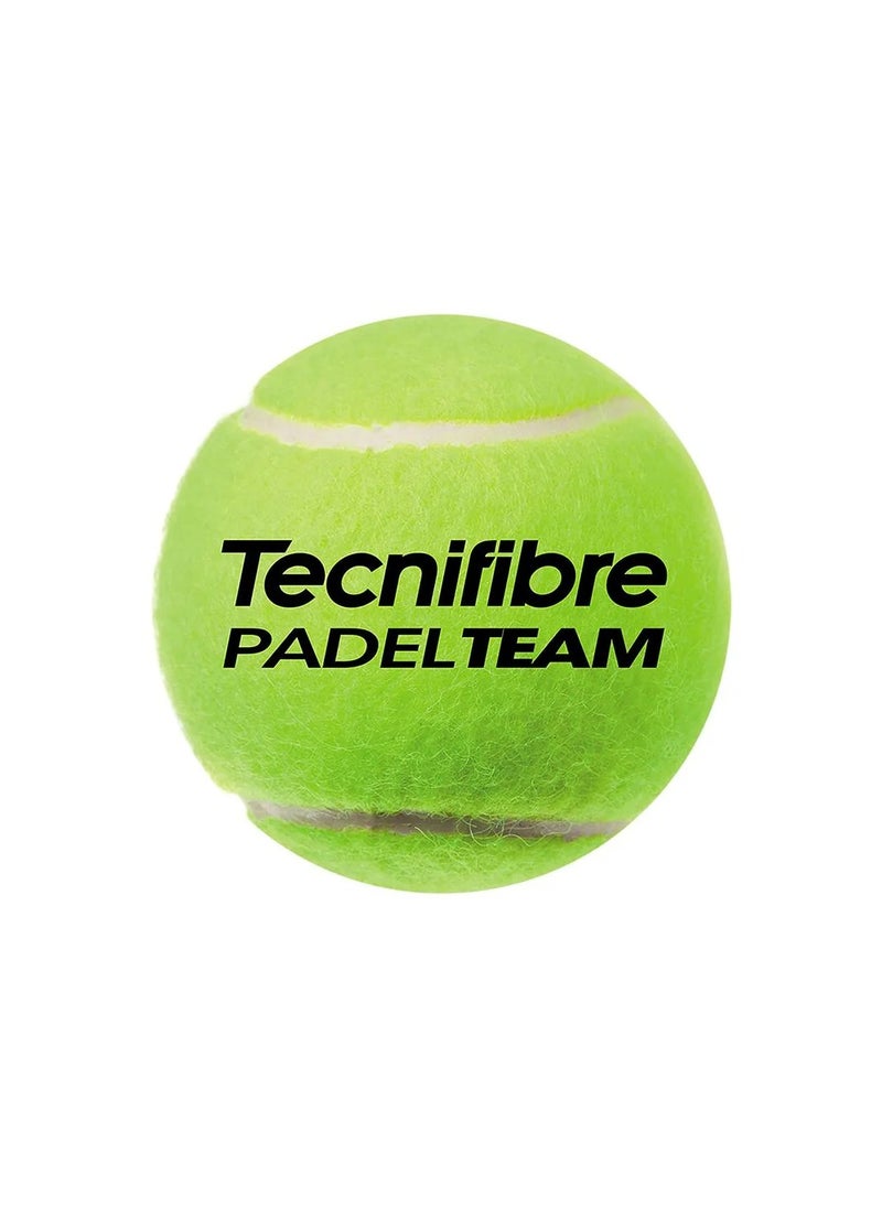TecniFibre "Tecnifibre Padel Team Balls – High-Performance Padel Tennis Balls for Training & Matches – Durable, Pressurized Balls for All Court Surfaces"  - Image 2
