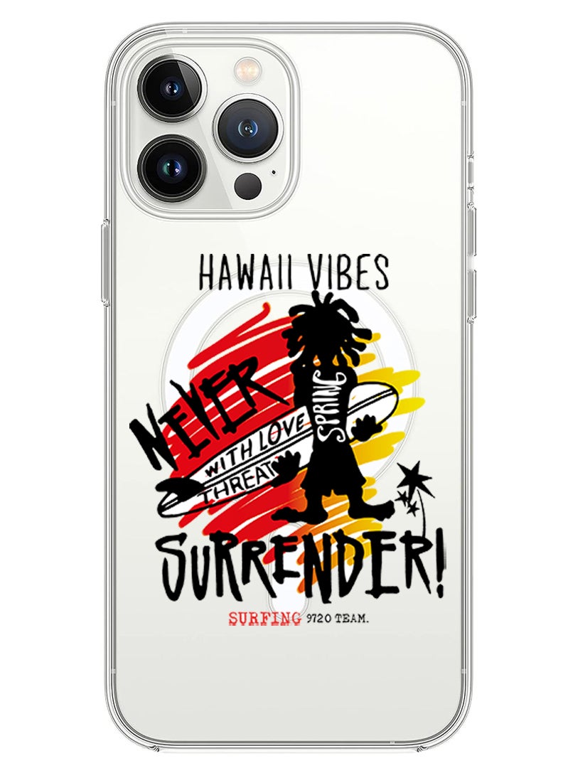 Theodor Magnetic Case for iPhone 13 Pro Max 6.7-inch Compatible with MagSafe Wireless Charging, Shockproof Phone Bumper Cover Hawaii Vibes copy - Image 1