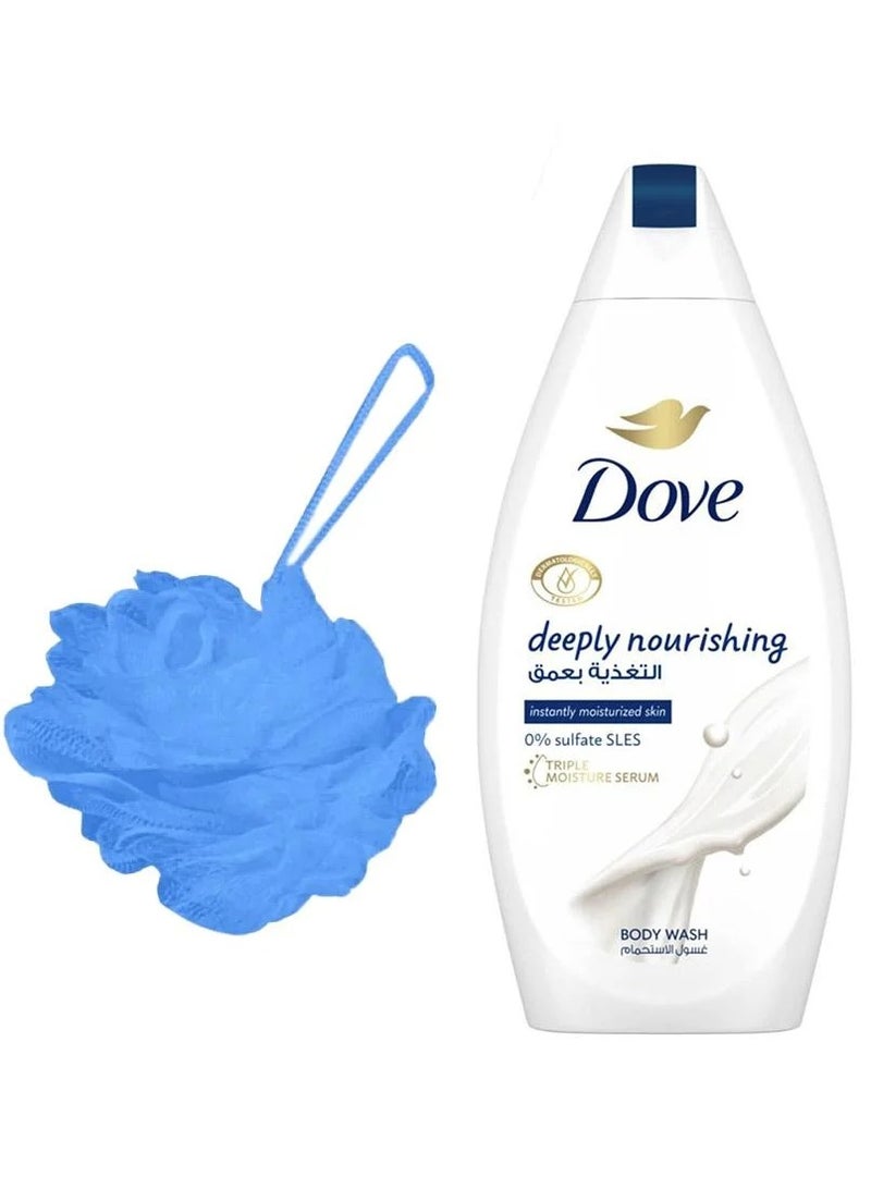 Dove Deeply Nourishing Body Wash & Bath Loofah - 250 ml  - Image 3