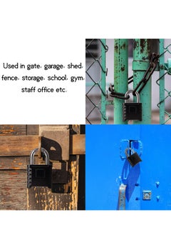 SYOSI Heavy Duty Combination Padlocks Outdoor, 52mm Stainless Steel 4 Digit Locker Code Padlock Weatherproof, 4 Digit Combination Padlock for Home Shed Fence Warehouse Garage (Black)  - Image 4