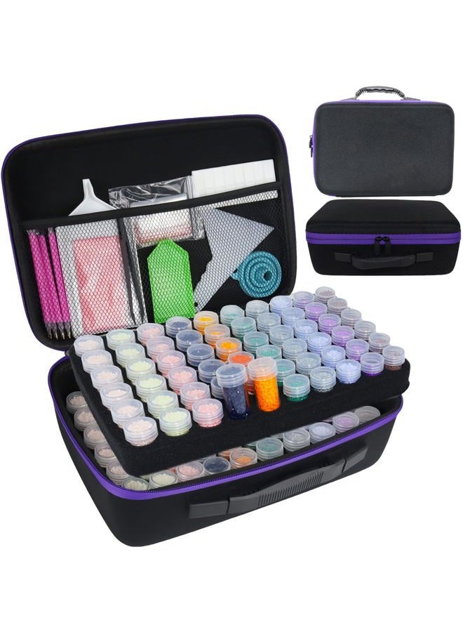 LEIYULY 120 Slots Storage Container for Diamond Art Kits with Diamond Art pens Tools and Portable Bead Storage Boxes, Diamond Art Storage Case and Diamond Art Storage Case - Image 1
