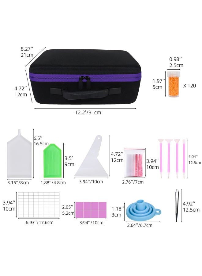 LEIYULY 120 Slots Storage Container for Diamond Art Kits with Diamond Art pens Tools and Portable Bead Storage Boxes, Diamond Art Storage Case and Diamond Art Storage Case - Image 2