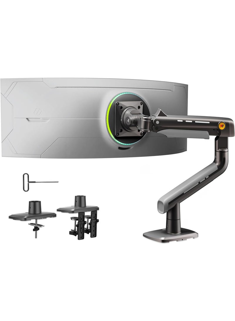 NB ERGONOMIC heavy duty gaming Monitor Arm for Flat/Ultrawide/Curved Monitors 27'' to 50 inch Heavy Duty Monitor Mount Load up to 18 kg VESA 75/100 mm Monitor Mount A5 - Image 1