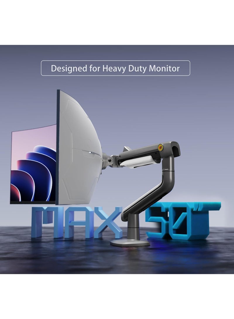 NB ERGONOMIC heavy duty gaming Monitor Arm for Flat/Ultrawide/Curved Monitors 27'' to 50 inch Heavy Duty Monitor Mount Load up to 18 kg VESA 75/100 mm Monitor Mount A5 - Image 4