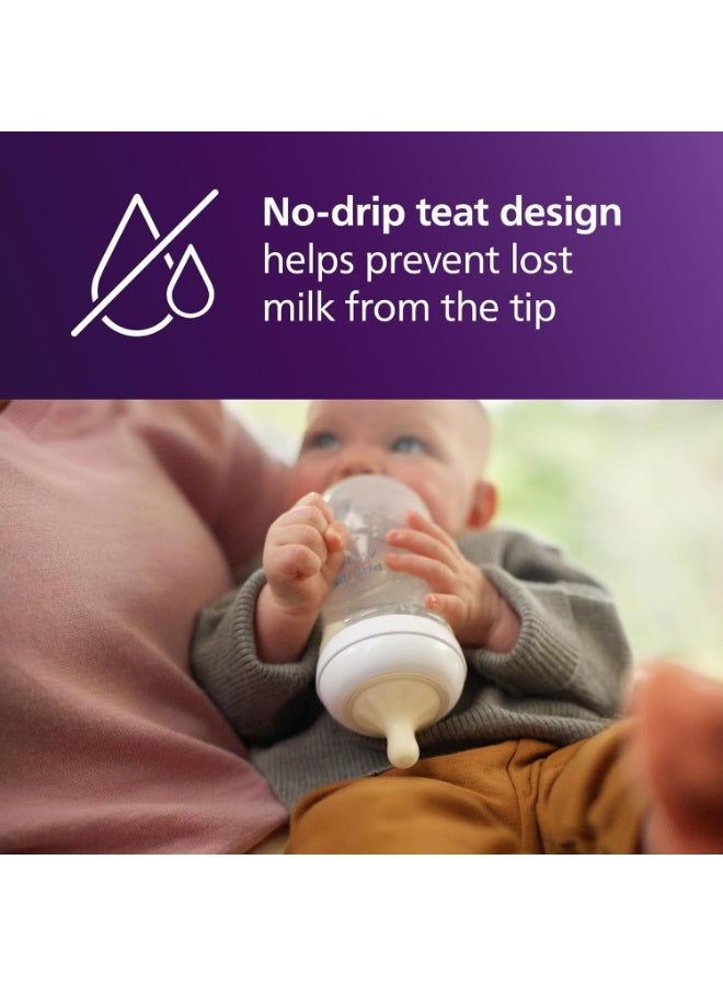 Avent Philips Avent Natural 3.0 Feeding Bottle Set (3x 9oz / 270ml) - Easy to Use Nipple - Durable & Practical Bundle for Growing Babies - Image 2