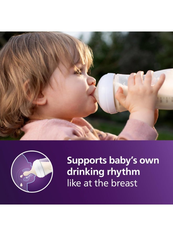 Avent Philips Avent Natural 3.0 Feeding Bottle Set (3x 9oz / 270ml) - Easy to Use Nipple - Durable & Practical Bundle for Growing Babies - Image 4