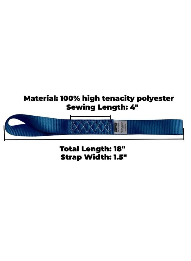 Yuoneiy Heavy Duty Soft Loop Tie Down Straps (4PK) 1.5 inches 18 inches 10,000 LBS Breaking Strength Soft tie Downs for Motorcycle, ATV, UTV, Bicycle and Trailer - Image 3