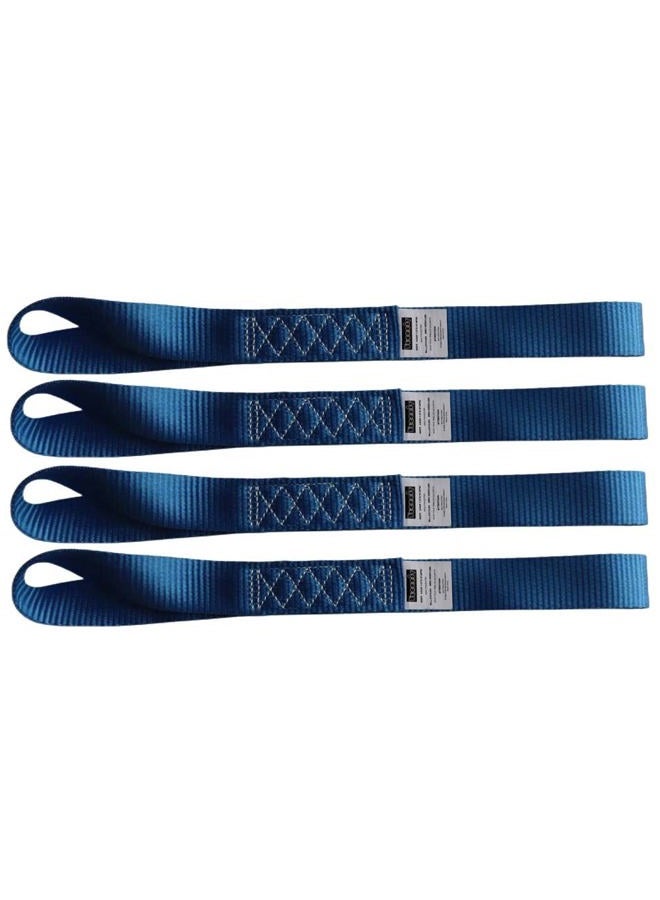 Yuoneiy Heavy Duty Soft Loop Tie Down Straps (4PK) 1.5 inches 18 inches 10,000 LBS Breaking Strength Soft tie Downs for Motorcycle, ATV, UTV, Bicycle and Trailer - Image 1