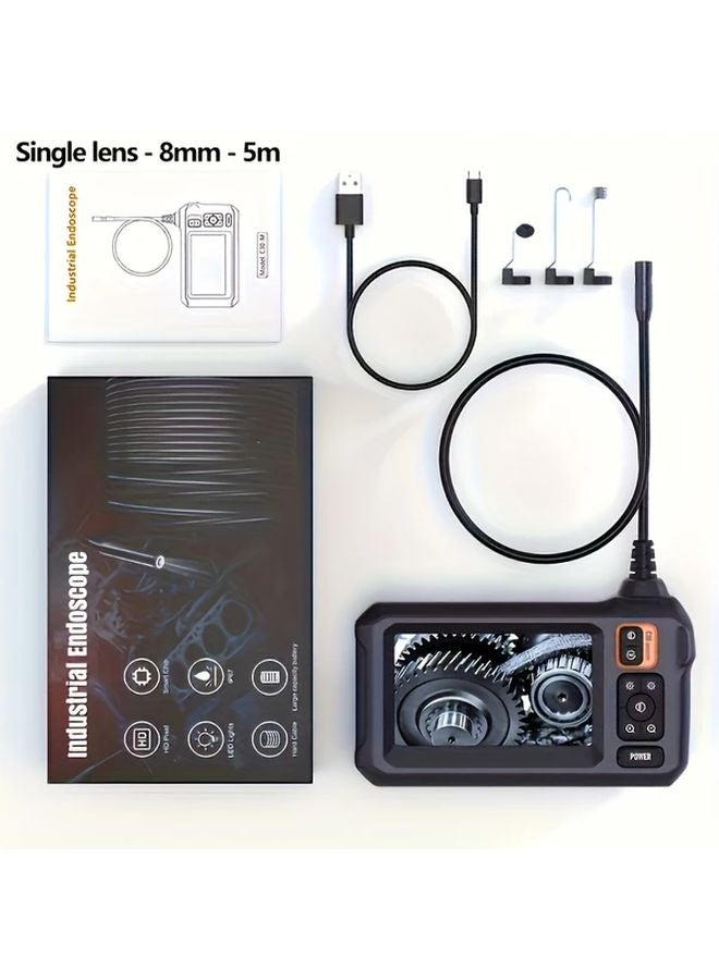 Industrial Endoscope Camera 8mm Lens 1080P HD 4.3 Inch LCD Screen IP67 Waterproof - Image 1
