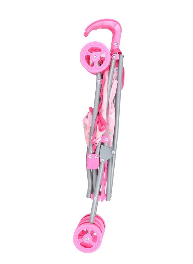 Dream Collection, Doll Stroller - Metal Fold Up and Down Umbrella Stroller for Realistic Pretend Play, Pink - 23” - Image 3