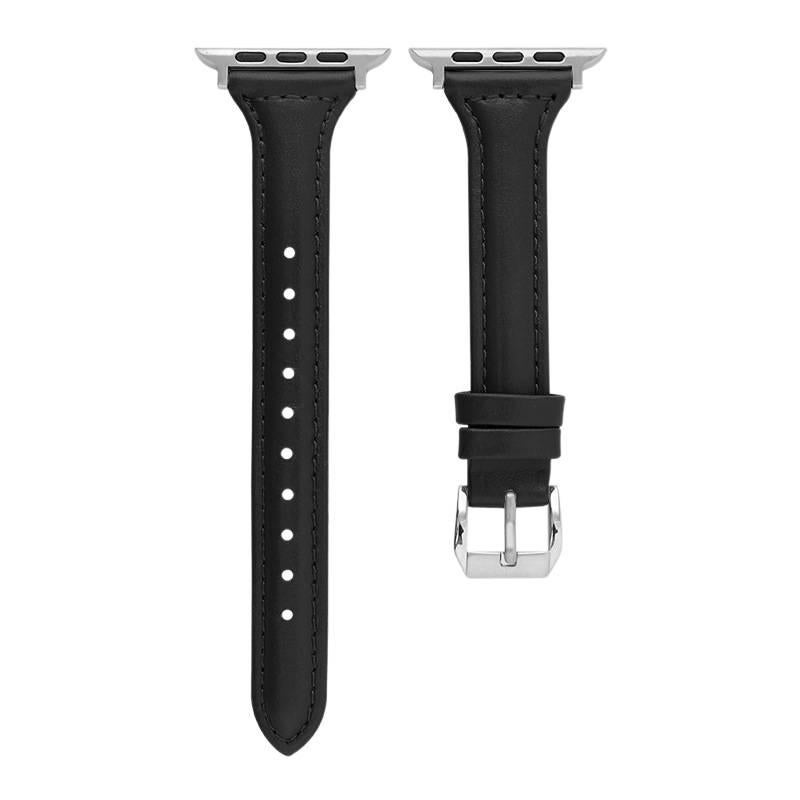 سوار ساعة ذكية سوار جلدي كلاسيكي متوافق مع Apple Watch / SE بملاءمة قابلة للتعديل وحزام بديل للاستخدام اليومي باللون بني قابل للتعديل للتنقل اليومي سهل التخزين سهل الحمل - Image 4
