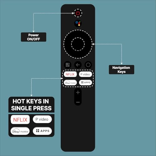 KPDP Original Bluetooth Voice Remote Compatible with Redmi & Xiaomi Smart Android 4K LED UHD TV – Original Mi TV Remote Control with Voice Command, Easy Pairing & Long Range Performance - Image 4