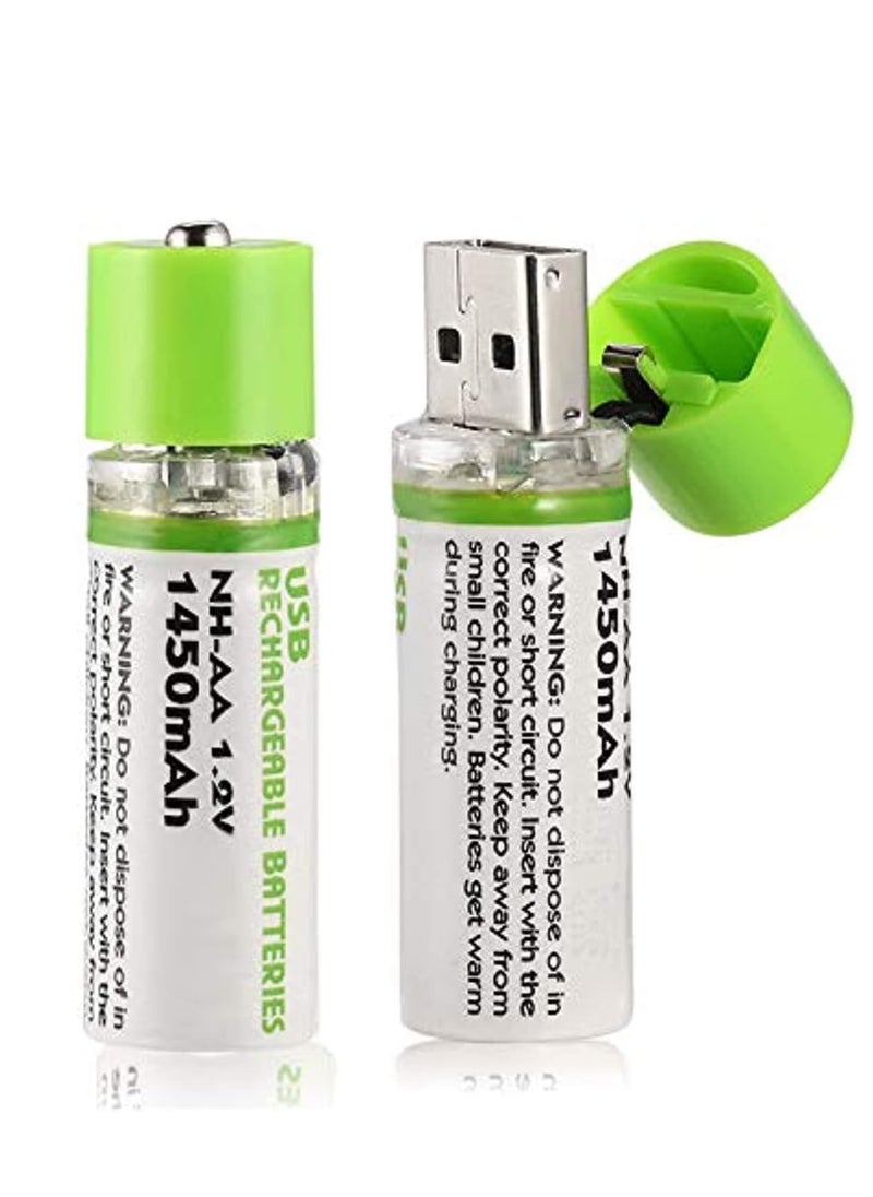 Generic - USB Rechargeable AA Batteries - Set of 2 Pieces - Image 1