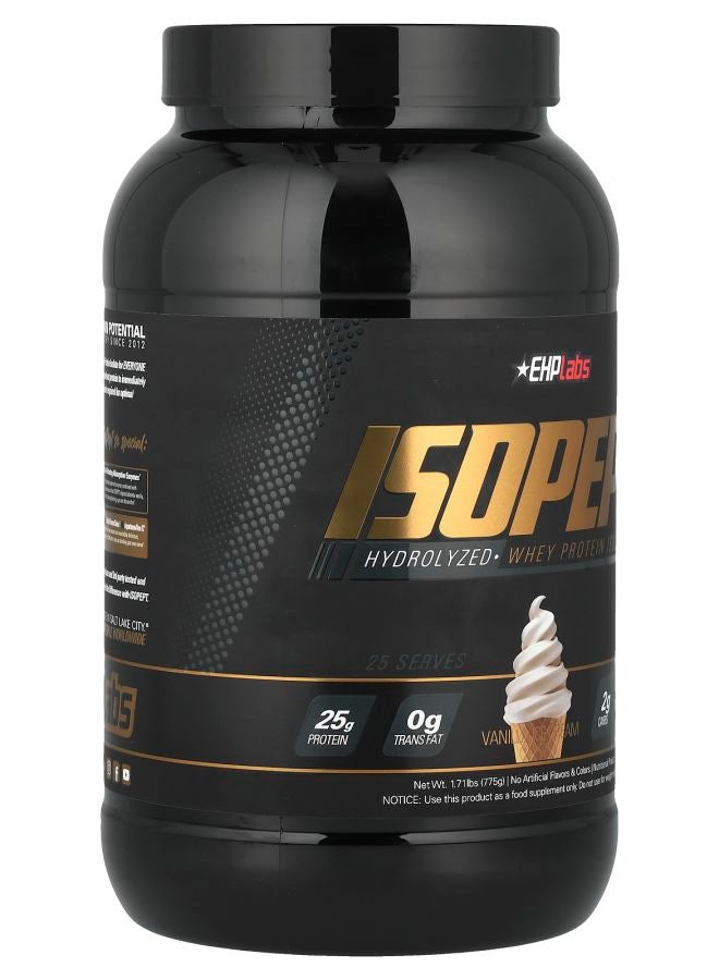EHPLabs IsoPept Hydrolyzed Whey Protein Isolate Vanilla Ice Cream 1.71 lbs (775 g) - Image 2