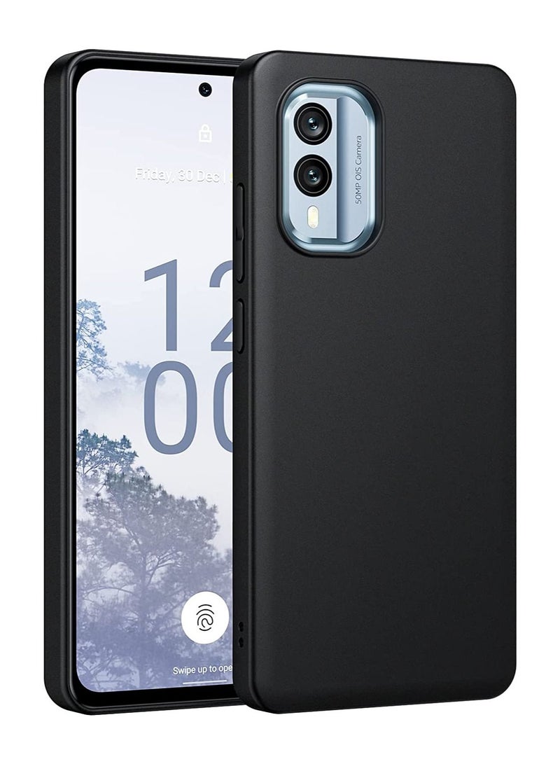 Nokia X30 Case Cover Soft TPU Flexible Slim Fit Matte Black Cover Anti fingerprint Case Precise cutouts compatible for Nokia X30 - Image 1
