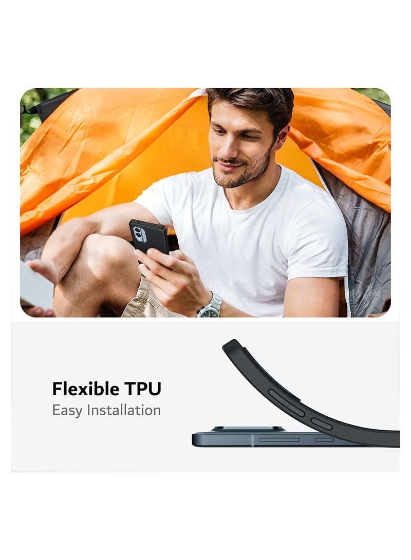 Nokia X30 Case Cover Soft TPU Flexible Slim Fit Matte Black Cover Anti fingerprint Case Precise cutouts compatible for Nokia X30 - Image 5