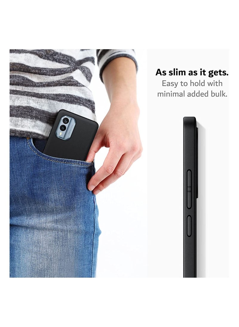 Nokia X30 Case Cover Soft TPU Flexible Slim Fit Matte Black Cover Anti fingerprint Case Precise cutouts compatible for Nokia X30 - Image 4