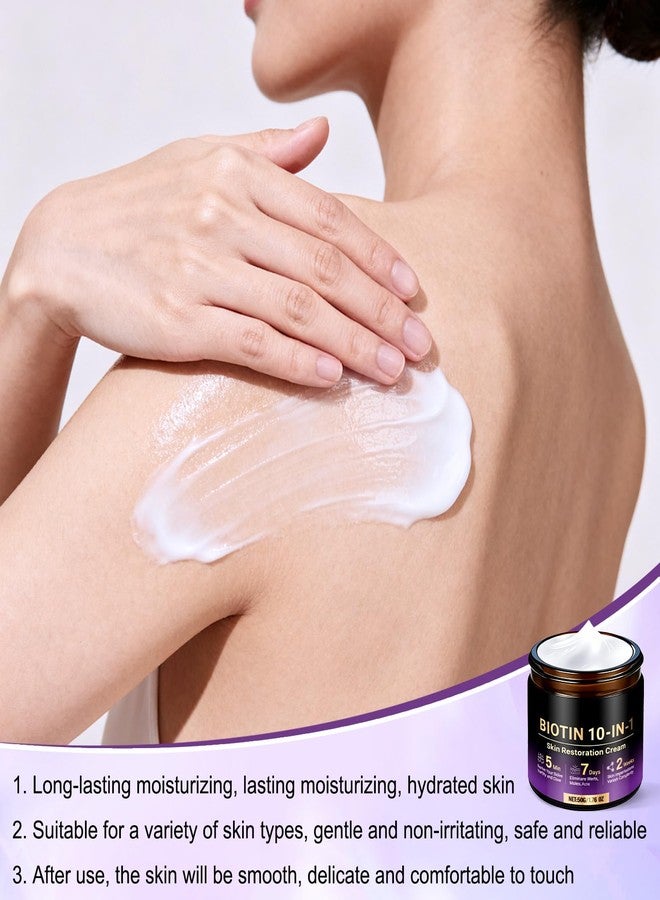 Finturo Biotin 10-in-1 Skin Restoration Cream, Natural Collagen Lifting Serum, Deep Moisturizing, Smoothing, for All Skin Types, 2 Count - Image 3
