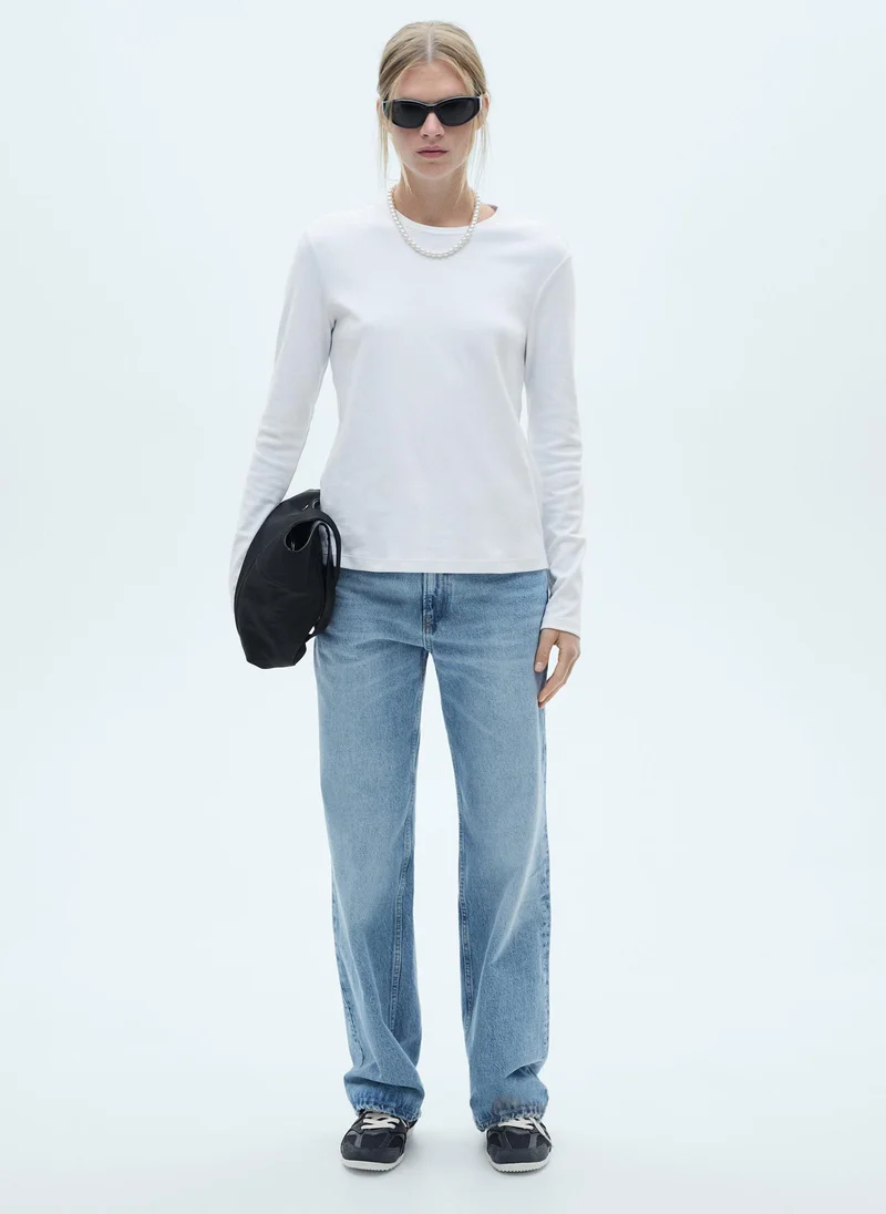 MANGO Miami Medium Rise Straight Fit Jeans