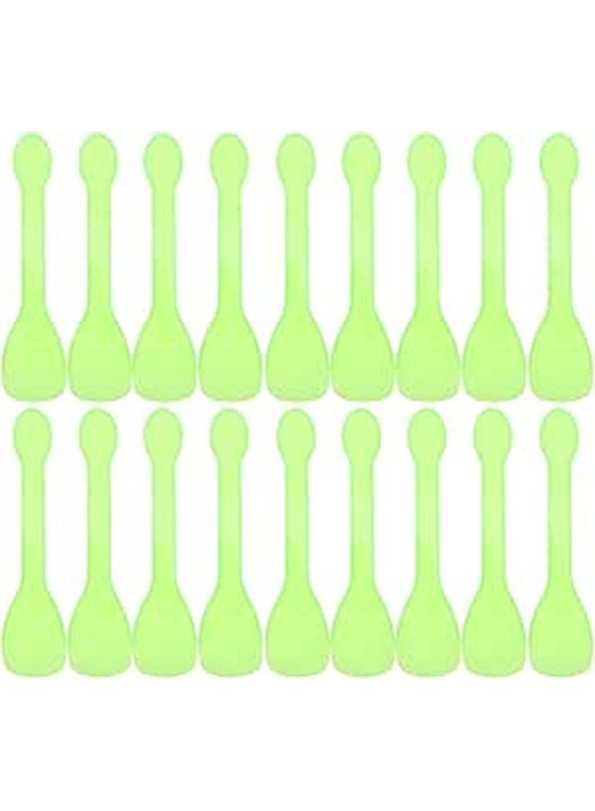 Mini Green Disposable Ice Cream Spoons 10cm For Tasting Desserts Yogurt Pudding Parties Events 100 Pieces - Image 1