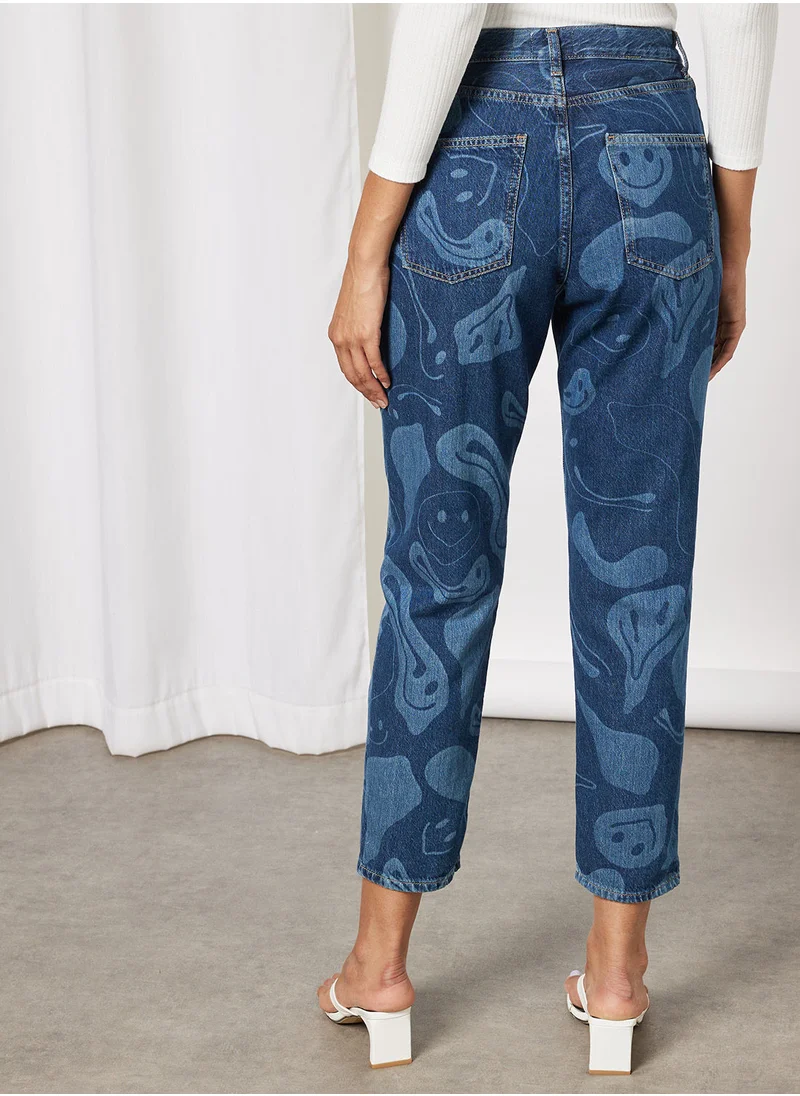 ONLY Printed Straight Jeans